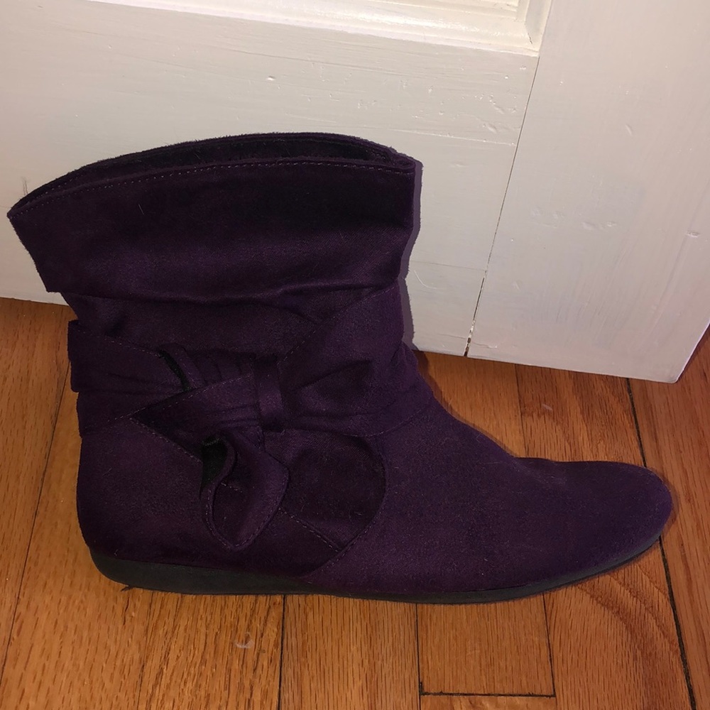 Purple booties